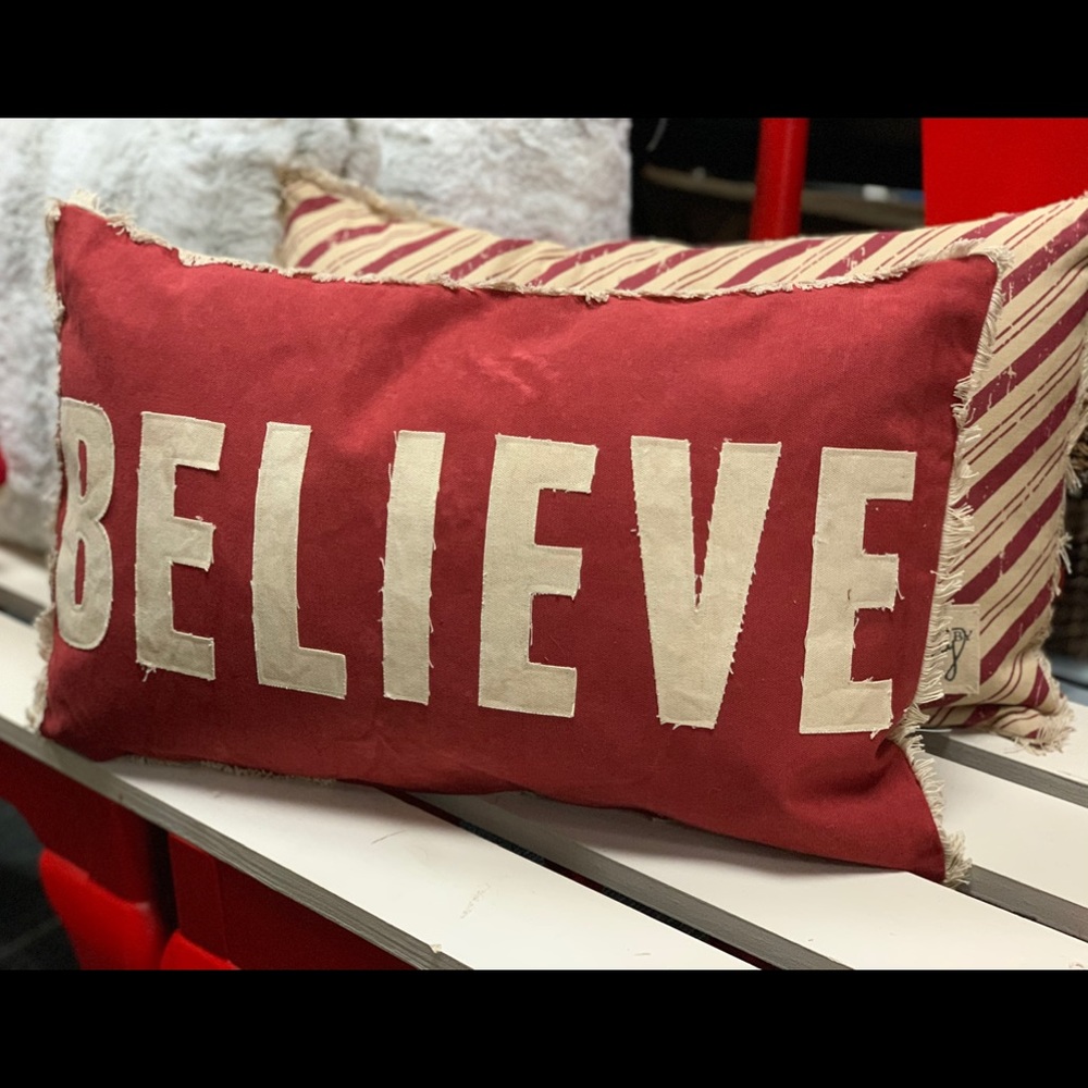 BELIEVE Canvas Pillow